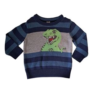 3/35$ Baby Gap Dinosaur Sweater - Size 3T | Bold Striped Knit